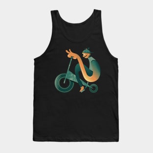 Halloween monster on a bicycle Tank Top